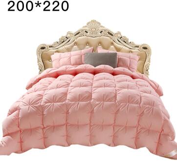 4D Zachte Ganzendons Dekbed Core Thuisgebruik Wasbare Prachtige Pluizige Dikke Winter Beddengoed Levert Warm Veer Quilt Dekbed Core 150x210cm / Roze