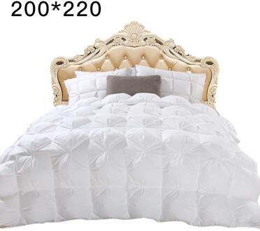 4D Zachte Ganzendons Dekbed Core Thuisgebruik Wasbare Prachtige Pluizige Dikke Winter Beddengoed Levert Warm Veer Quilt Dekbed Core 150x210cm / wit