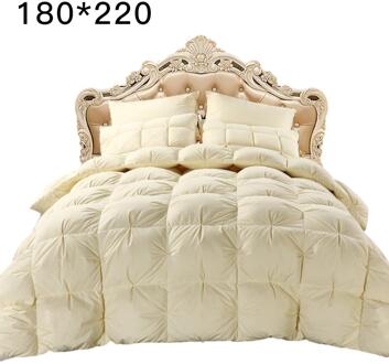 4D Zachte Ganzendons Dekbed Core Thuisgebruik Wasbare Prachtige Pluizige Dikke Winter Beddengoed Levert Warm Veer Quilt Dekbed Core 180x220cm / Geel