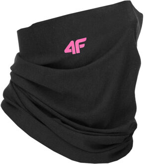 4F Childrens/kids f027 effen nekwarmer (set van 2) - maat One size Zwart