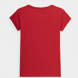 4F Dames bedrukt normaal t-shirt Rood - XS