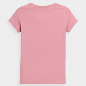 4F Dames bedrukt normaal t-shirt Roze - XS