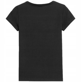 4F Dames bedrukt normaal t-shirt Zwart - M