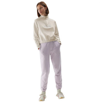 4F Dames f0718 sweatshirt met kwart ritssluiting Beige