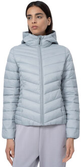 4F Dames f0955 gewatteerde jas - maat L Blauw