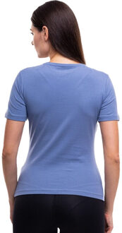 4F Dames f1649 v hals t-shirt - maat M Blauw