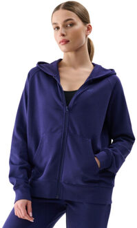 4F Dames f1763 hoodie met volledige rits - maat L Blauw