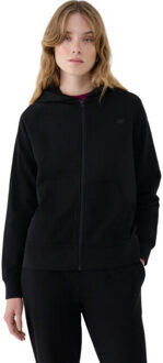 4F Dames f1763 hoodie met volledige rits Zwart - XXL