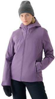 4F Dames f572 effen polyester ski-jas Paars