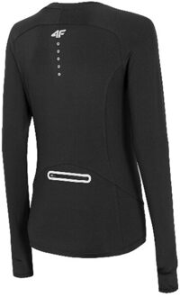 4F Dames functioneel t-shirt met lange mouwen Zwart - XS