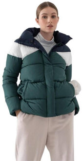 4F Dames h4z21 gewatteerde jas Groen - S