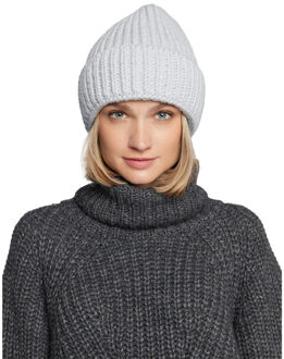 4F Dames h4z22 cad017 grof gebreide muts Blauw - One size