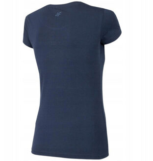 4F Dames h4z22 tekst regular t-shirt - maat S Blauw