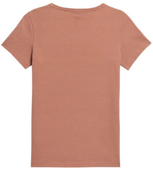 4F Dames h4z22 tekst regular t-shirt Oranje - S