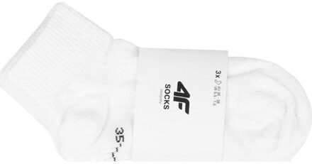 4F Dames logo crew sokken (set van 3) Wit - 39-42