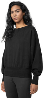 4F Dames logo sweatshirt - maat L Zwart
