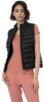 4F Dames synthetische donzen bodywarmer - maat L Zwart