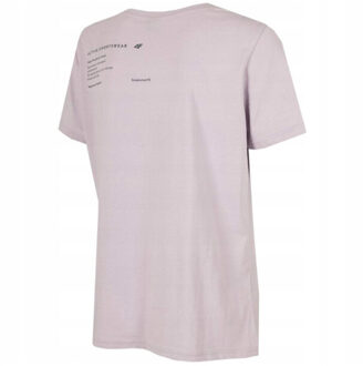 4F Dames t-shirt met rugprint Paars - L