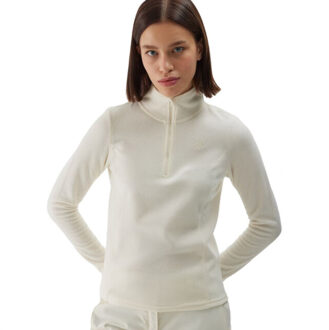 4F Dames waw24uflef048 fleece thermisch sweatshirt Wit - M