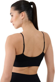 4F Dames wss25usbaf151 naadloze sportbeha met lage ondersteuning Zwart - M / L
