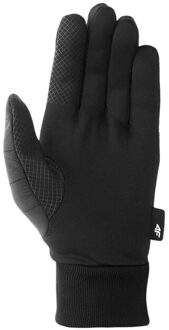 4F Gebreide winterhandschoenen voor volwassenen aw23aglou041 touch screen - maat XL Zwart