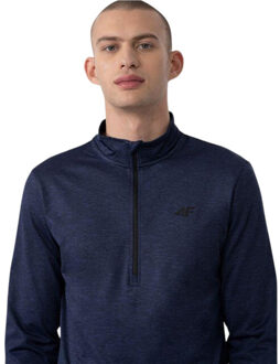 4F Heren aw23ubrum036 geborsteld thermoactief sweatshirt - maat XL Blauw