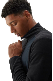 4F Heren fleece staande kraag regular jas Zwart