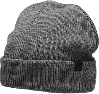 4F Heren geribbelde muts - maat L Grijs