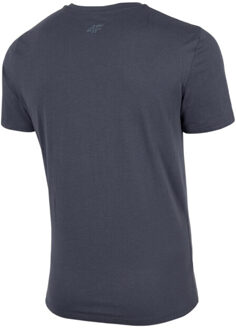 4F Heren globe t-shirt Grijs - S