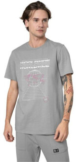 4F Heren globe t-shirt Grijs - S