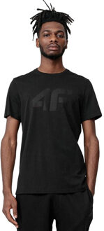 4F Heren h4l22-tsm353 t-shirt Zwart - M