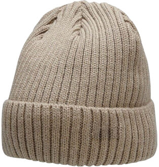 4F Heren h4z22 logo turned up cuff beanie Bruin