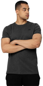 4F Heren h4z22-tsm352 23m effen normaal t-shirt Zwart - S