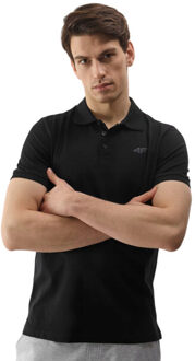 4F Heren logo poloshirt - maat S Zwart