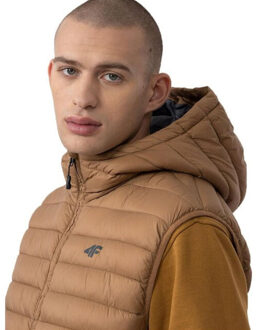 4F Heren m063 logo gilet Bruin