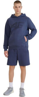 4F Heren m1585 logo hoodie Blauw - S