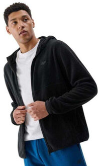4F Heren m317 fleece regular full zip hoodie Zwart - L