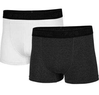4F Heren nosh4-bim001 boxershorts (set van 2) - maat S Wit