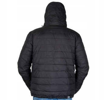 4F Heren omkeerbare gewatteerde jas Zwart - XL