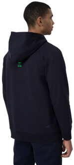 4F Heren polycotton full zip hoodie Blauw - S
