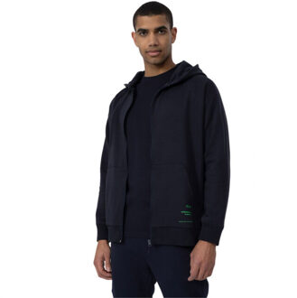 4F Heren ss23tswsm236 hoodie met volledige rits Blauw - L