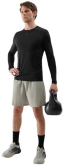 4F Heren wss25tflom372 t-shirt met lange mouwen Zwart