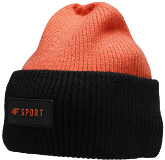 4F Jongens hjz22 kleurblok muts - maat One size Zwart