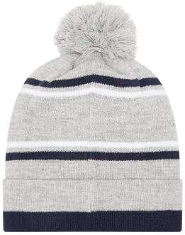 4F Kinder/kinder pom pom muts Grijs - One size