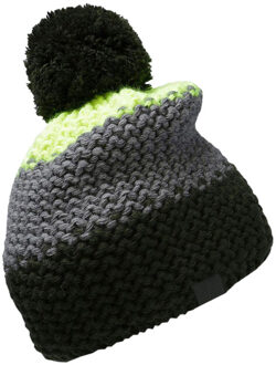 4F Kinder/kinder pom pom muts - maat One size Grijs