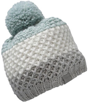 4F Kinder/kinder pom pom muts - maat One size Groen