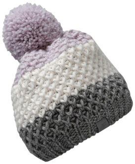 4F Kinder/kinder pom pom muts - maat One size Paars