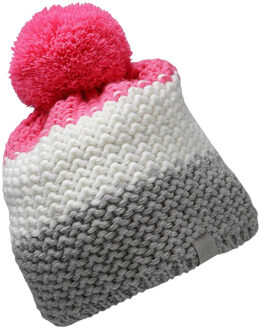 4F Kinder/kinder pom pom muts Roze - One size