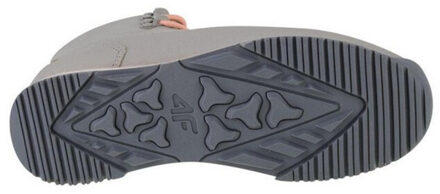 4F Kinder/kinder synthetisch leren hooggesneden winterlaarzen - maat 33 Grijs