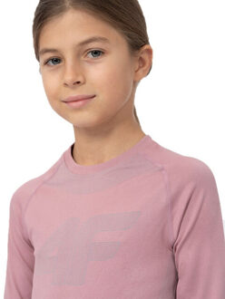 4F Kinderen/kids jaw23useaf109 thermoactieve naadloze onderlagen set Roze - 158